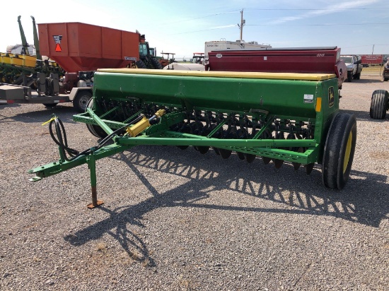 JD 8300 GRAIN DRILL, DD, 20 X 8", INDIVIDUAL PRESS WHEELS, W/TARP