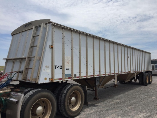 1998 MERRITT 96" X 42' X 68" GRAIN HOPPER. R/O TARP