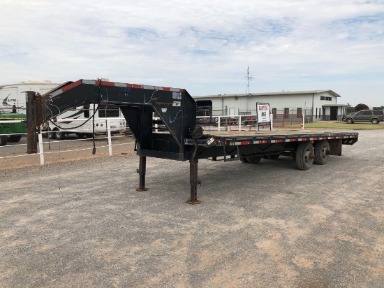 TRAILMASTER 102" X 25' FLATBED TRAILER, DUAL TANDEM AXLE