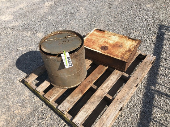15" X 23" WALL SAFE, NO LOCK AND SHOPBUILT...SAFE BOX...