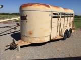 1987 STOCK TRAILER,