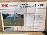 8' X 10' TWIN WALL GREENHOUSE, UNUSED