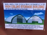 30' X 65' X 15' PEAK CEILING DOUBLE DOOR STORAGE BUILDING