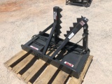 UNUSED STOUT TREE & POST PULLER, SKID STEER QUICK ATTACH