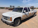 1988 CHEV. 1/2 T. PICKUP, 2WD, EXT. CAB, GAS, LONG BED
