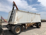 1985 JETCO 22' GRAIN TRAILER, STEEL, SA, R/O TARP