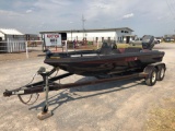 1992 CHAMPION 18' BASS BOAT W/1992 MARINER 175 HP MOTOR...