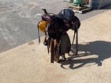 SADDLE WITH MATCHING HEADSTALL AND BREAST COLLAR