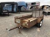 SHOPBUILT 4' X 8' TRAILER, SINGLE AXLE, BP, DROP