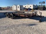 SHOPBUILT 16' FLATBED UTILITY TRAILER,