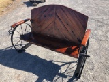 RUSTIC CEDAR/WAGON WHEEL BENCH, 70