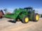 2015 JD 6195R TRACTOR, 20/20 AUTO QUAD TRANS W/REVERSER,