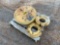 TRACTOR WHEEL WEIGHTS (3) LARGE (1) SMALL