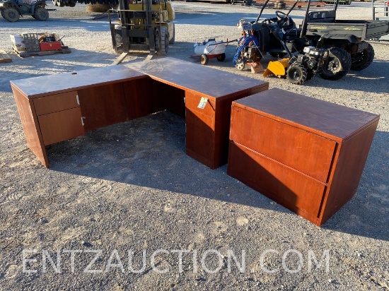 30" X 66" 3 DRAWER DESK W24" X 48" LEVEL