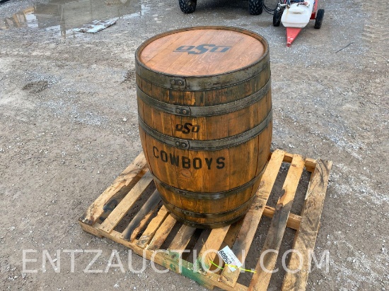 OSU WOODEN WHISKEY BARREL