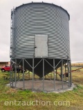 GRAIN BIN WITH CONE, INSIDE LADDER, APPROX.