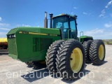1991 JD 8760 TRACTOR, 3PT., TRIPLE HYD., 20.8-42 DUALS,