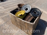 CRATE OF IMPLEMENT WHEELS