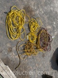 1 LOT OF AIR HOSE AND ELECTRIC CORDS