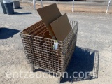 METAL PALLET WITH CARDBOARD BOXES