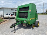 JD 566 ROUND BALER, NET, SHOWS 14200 BALES,