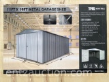 TMG 11' X 19' METAL GARAGE SHED, UNUSED