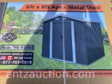 6' X 8' APEX METAL SHED, UNUSED