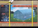 TMG 10' X 20' WALK IN PEAK GREENHOUSE, UNUSED