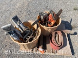 2 BUCKETS OF IRRIGATION PARTS - SPRINKLERS,