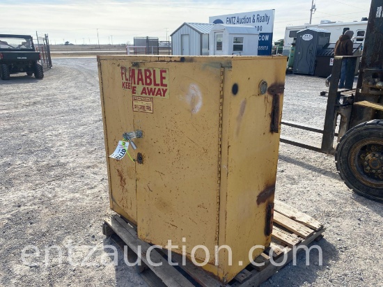 4" X 44" X 18" METAL CABINET (YELLOW)