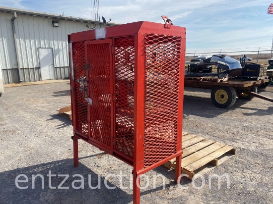 55" X 25" X 25" EXPANDED METAL CABINET (ORANGE)