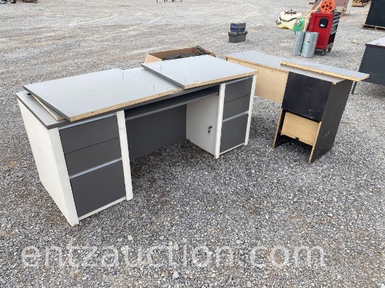 30" X 6' X 29" OFFICE DESK AND SMALL DESK