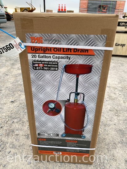 TMG UPRIGHT OIL LIFT DRAIN, 20 GALLON, UNUSED