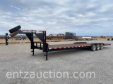 2018 TEXAS PRIDE 36' GN FLATBED TRAILER,