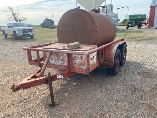 10' TA UTILITY TRAILER W/500 GAL. DSL. TANK,