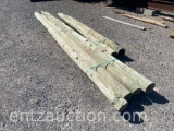 TREATED BARN POLES, 2 - 16', 4 - 12'