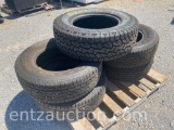 (4) GENERAL GRABBER 245/75 R 17 TIRES AND (1)