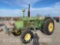1968 JD 4020 TRACTOR, DIESEL, 2 HYDRAULICS,