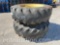 SET OF 18.4X38 DUALS ON RIMS, WITH HARDWARE