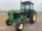 1991 JD 2955 TRACTOR, C&A, 16 SPD., 3 HYD.,