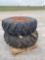SET OF COMBINE TIRES AND WHEELS, 18-4-30