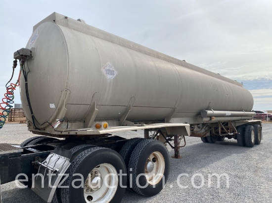 1973 FRUEHAUF ALUMINUM TANKER TRAILER, 8000 GAL.,