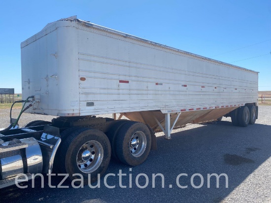 1971 AMERICAN DOUBLE HOPPER GRAIN TRAILER, 38', TA,