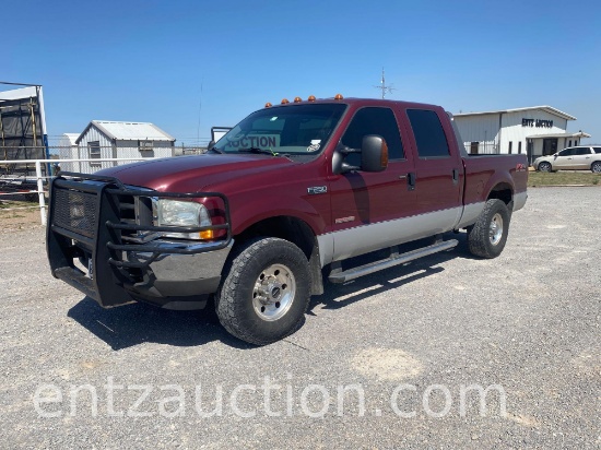 2004 FORD F250 XLT SUPER DUTY PICKUP, 4X4, AUTO