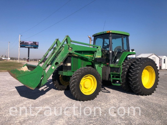1993 JD 7800 TRACTOR, FWA, 3PT, PTO, TRIPLE