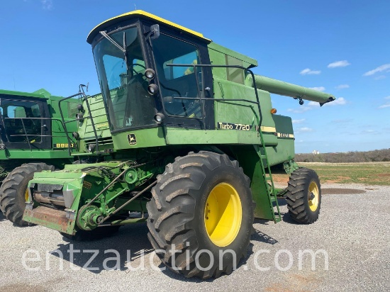 1984 JD 7720 COMBINE, TURBO, CHOPPER, 1,962 ORG.