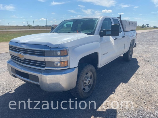 2015 CHEVY 2500 PICKUP, 4X4, AUTO, GAS,