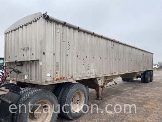 1979 WILSON HOPPER TRAILER, 96" X 40', R/O TARP