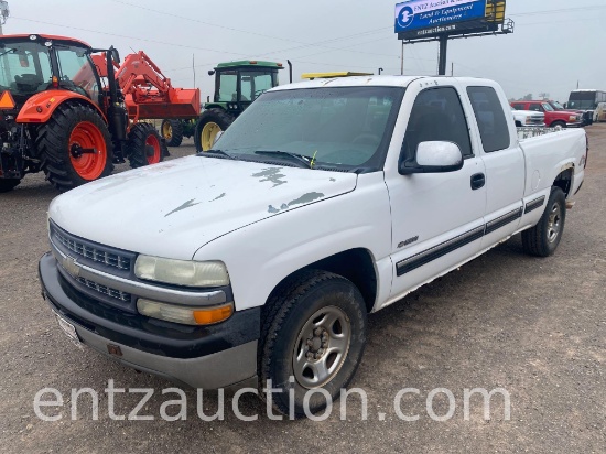 2002 CHEVY 1500 PICKUP, EXTENDED CAB, AUTO,