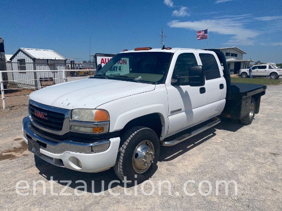 2006 GMC SIERRA 3500 PICKUP, DUALLY, FLATBED,